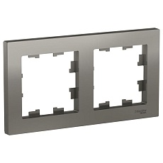 Рамка 2-постовая Systeme Electric AtlasDesign сталь ATN000902