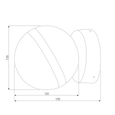 Уличный настенный светодиодный cветильник Elektrostandard Globo 35132/U черный a060760 1