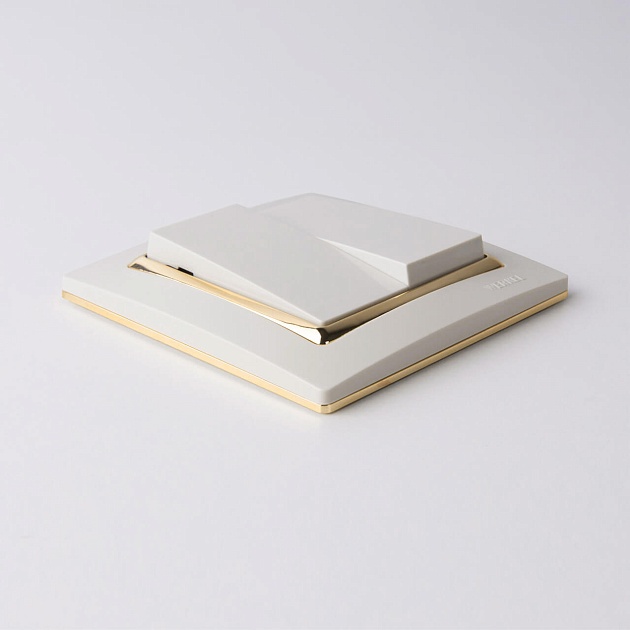 Выключатель двухклавишный проходной Werkel слоновая кость W1122003 4690389155628 Фото № 4