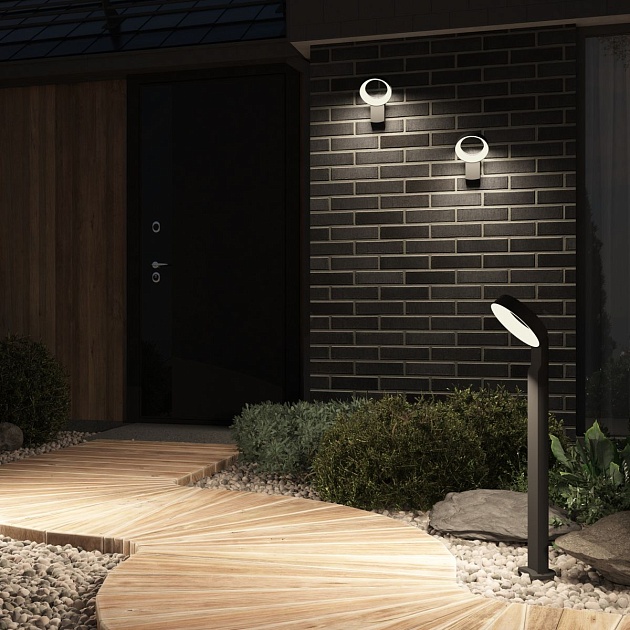 Уличный настенный светодиодный светильник Denkirs Sanvik DK9712-BK изображение 6 Уличный настенный светодиодный светильник Denkirs Sanvik DK9712-BK Фото № 6