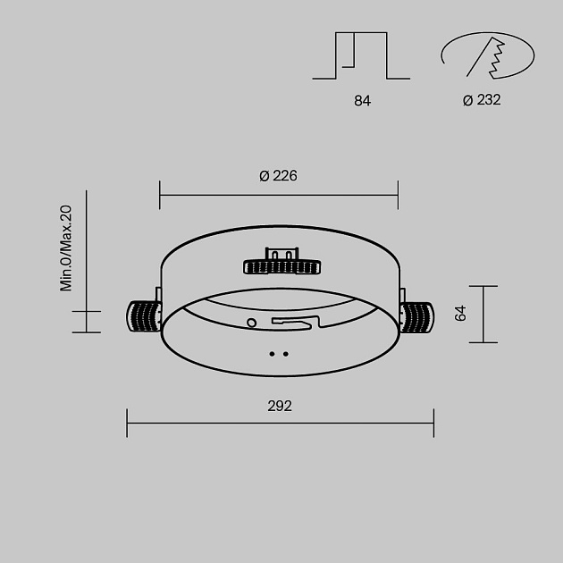 Основание для встраиваемого светильника Maytoni DLA032-TRS24-W Фото № 2
