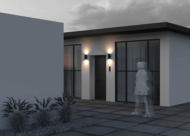 Уличный настенный светодиодный светильник Maytoni Shim O303WL-L10GF3K изображение 2 Уличный настенный светодиодный светильник Maytoni Shim O303WL-L10GF3K Фото № 2