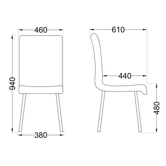 Кухонный стул AksHome Mira морской, велюр 67047 Фото № 2