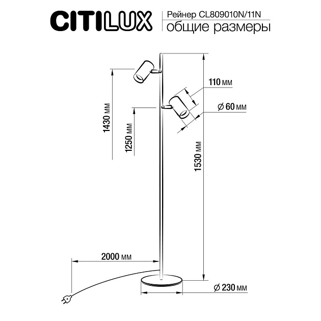 Торшер Citilux CL809011N Фото № 6