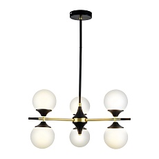 Подвесная люстра Gerhort G51234/6BK+GD WT