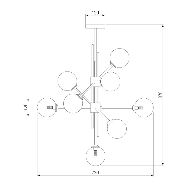 Подвесная люстра Eurosvet Volver 50383 черный Smart Фото № 2