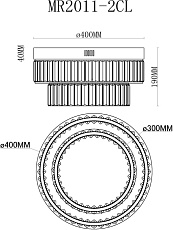 Потолочный светодиодный светильник MyFar Irina MR2011-2CL 1