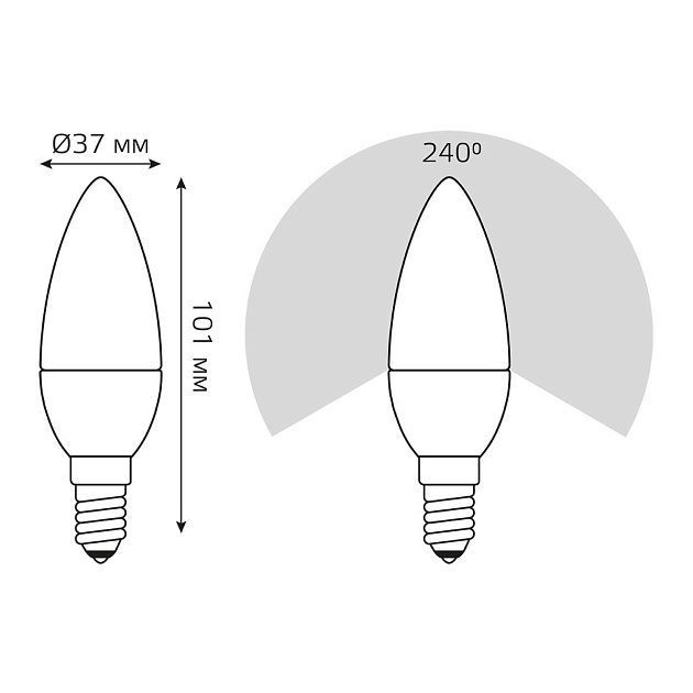 Лампа светодиодная Gauss E14 6W 4100K матовая 33126 Фото № 6