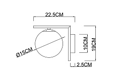Бра Arte Lamp Bolla-Unica A1924AP-1BK 1