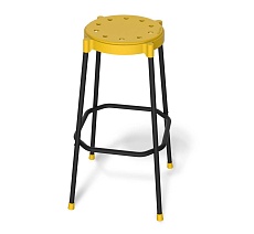 Барный стул Sheffilton SHT-S48 пластиковый желтый/черный муар 0434769701 4
