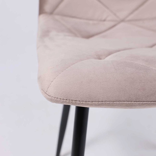 Кухонный стул AksHome Gill бежевый велюр/черный 94145 Фото № 3