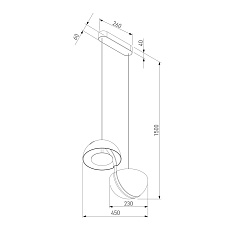 Подвесной светодиодный светильник Eurosvet Emisfero 50083/2 LED золото 1