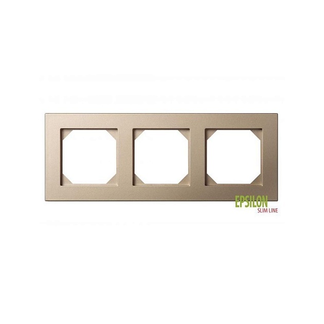 Рамка 3-постовая Liregus Epsilon шампань 28-3223 Фото № 1