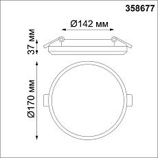 Встраиваемый светодиодный светильник Novotech Spot Pandora 358677 1