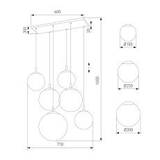 Подвесная люстра TK Lighting 4793 Esme 1