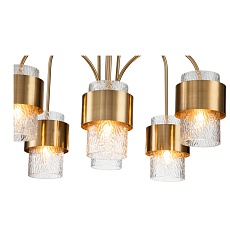 Подвесная люстра Indigo ELEGANZA 12019/A/6P Brass V000322 2