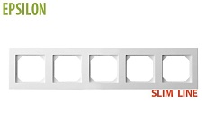 Рамка 5-постовая Liregus Epsilon белый 28-0425 2