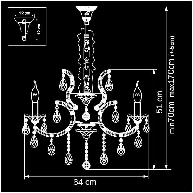 Подвесная люстра Osgona Champa Nero 879087 Фото № 3