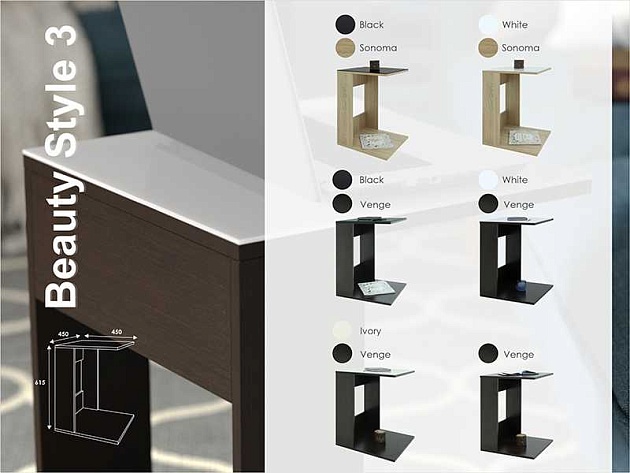 Приставной стол Мебелик BeautyStyle 3 002297 Фото № 5