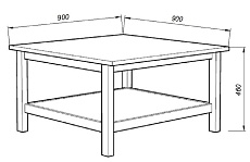 Журнальный стол Шведский Стандарт Кантри 90х90 410175002300 1