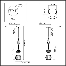 Подвесной светильник Odeon Light Exclusive Modern Terra 5414/1C 1