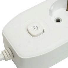 Удлинитель 3-местный c/з 3x1 мм2, 1,8 м, 250В, 10А, 2USB+1Type-C 2,4А, серия Home plus, белый STEKKER HM08-33-02 49970 5