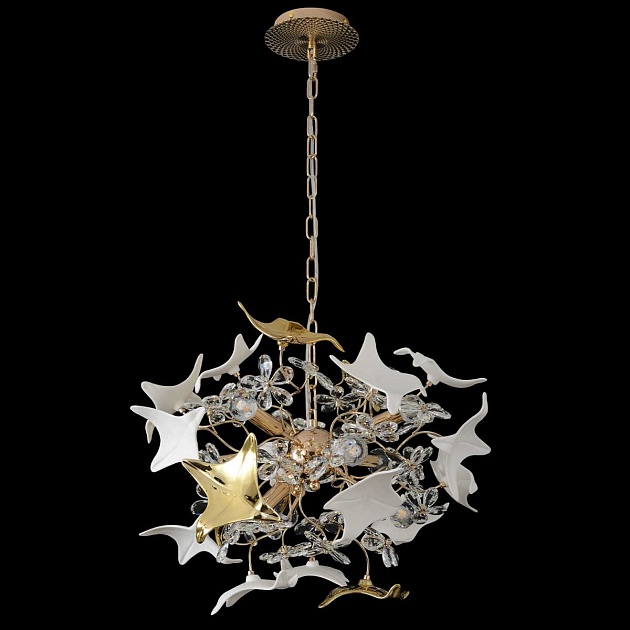 Подвесная люстра Crystal Lux LETISIA SP9 GOLD изображение 2 Подвесная люстра Crystal Lux LETISIA SP9 GOLD Фото № 2