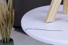 Журнальный стол Sheffilton SHT-CT12-1 белый муар/белый мрамор 7968259304 1