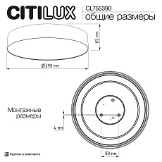 Потолочный светодиодный светильник Citilux Bart CL755390 1