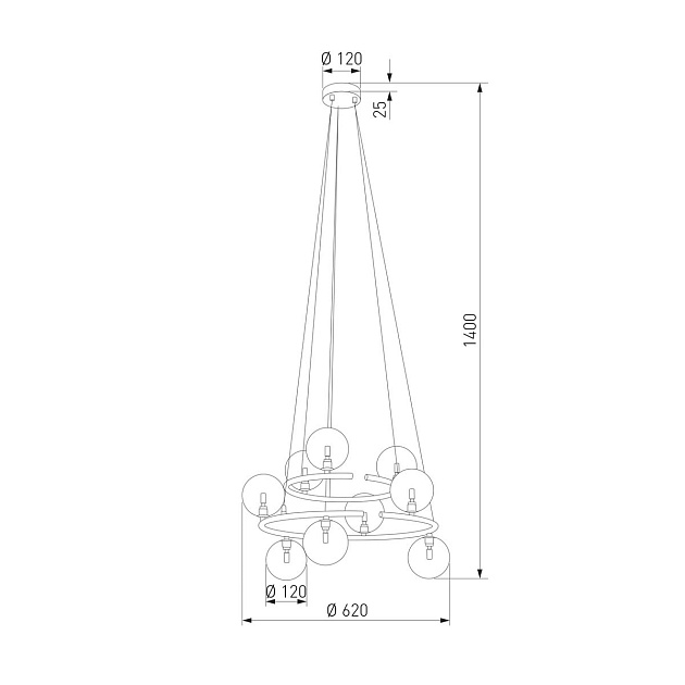 Подвесная люстра TK Lighting 6845 Anabelle Фото № 2