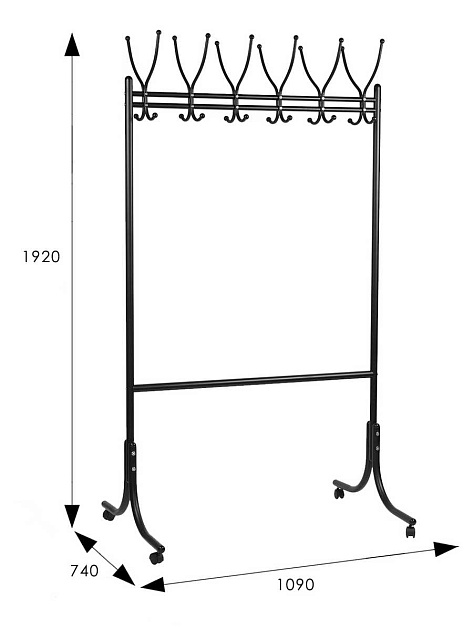 Гардеробная вешалка на колесах Мебелик М 11 000852 Фото № 3
