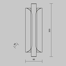 Настенный светодиодный светильник Maytoni Interstellar MOD309WL-L4GR4K 1