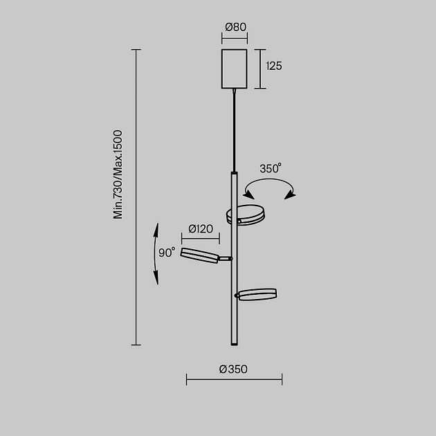 Подвесная светодиодная люстра Maytoni Fad MOD070PL-L18B3K Фото № 3