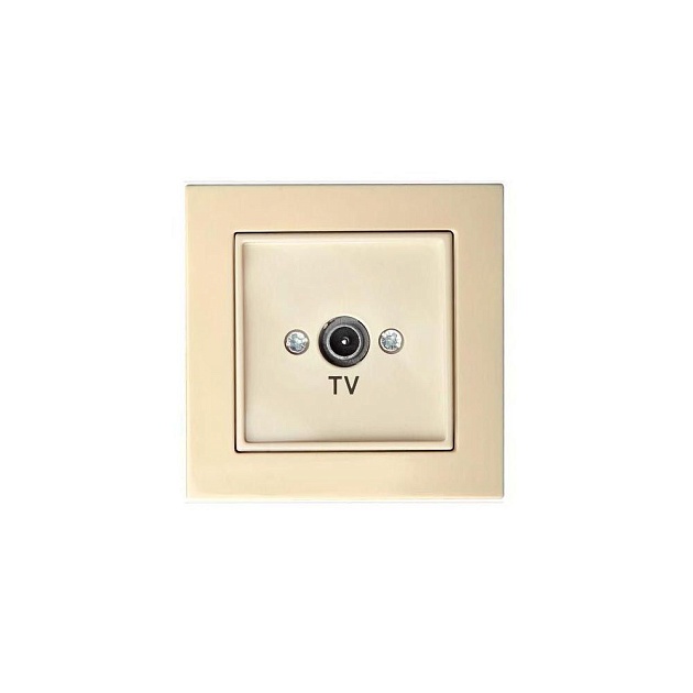 ТВ-розетка проходная Liregus Epsilon бежевый 28-075 изображение 1 ТВ-розетка проходная Liregus Epsilon бежевый 28-075 Фото № 1