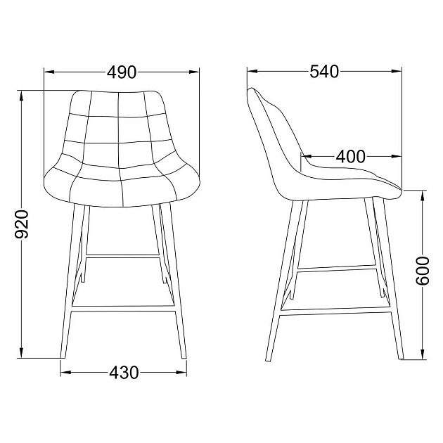 Полубарный стул AksHome Linx черный, велюр 86209 изображение 2 Полубарный стул AksHome Linx черный, велюр 86209 Фото № 2