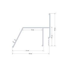 Профиль для натяжного потолка Apeyron 08-60 2