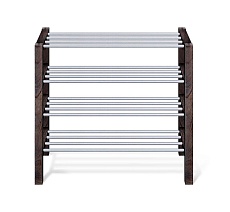 Обувница Sheffilton Альберо SHT-SR9-4 венге/алюм.металлик 2956816802 1