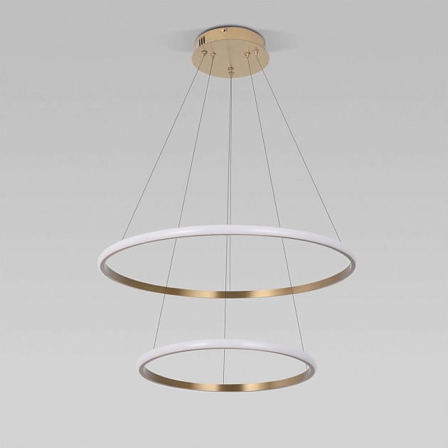 Подвесной светодиодный светильник Eurosvet Collars 90264/2 латунь изображение 2 Подвесной светодиодный светильник Eurosvet Collars 90264/2 латунь Фото № 2